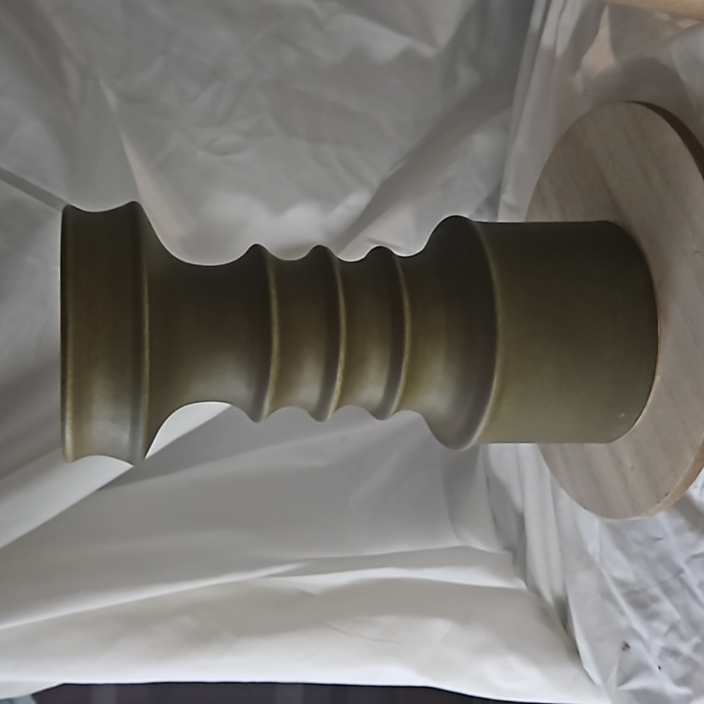 STEULER Cari Zalloni vintage candle holder Continua 150/25 ceramic brown 24 cm R